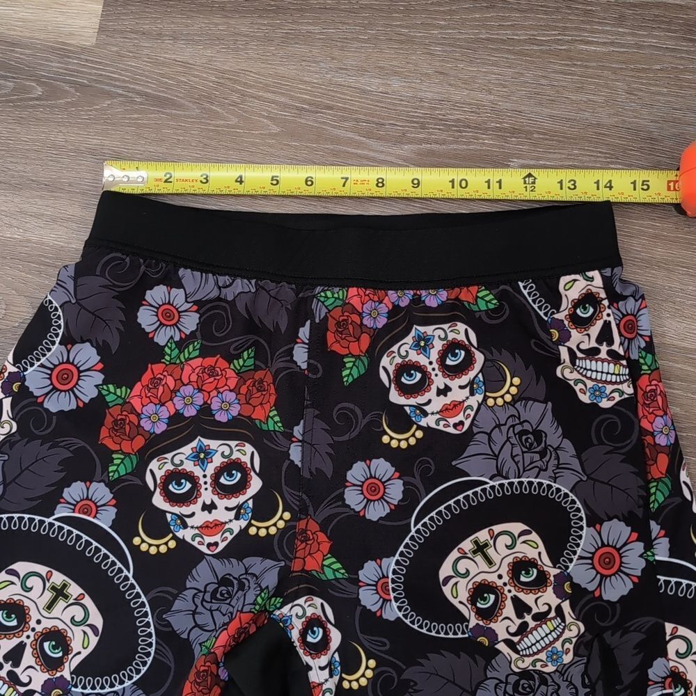 Tachuntfish THF Athletic Shorts Dia De Los Muertos Skull Pattern Men’s M - Picture 6 of 10